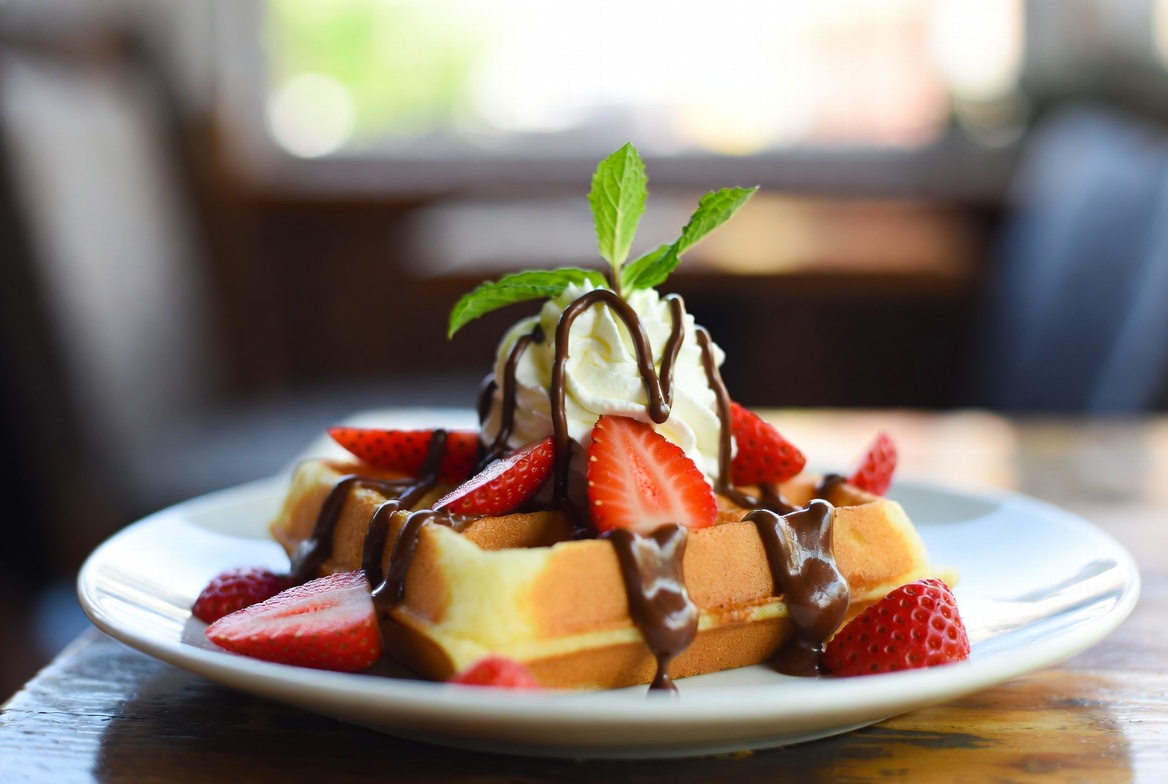 Strawberry waffle